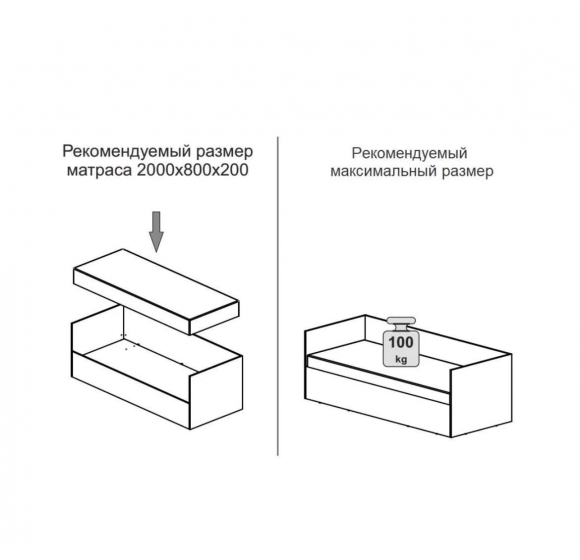 Кровать Афина Синяя