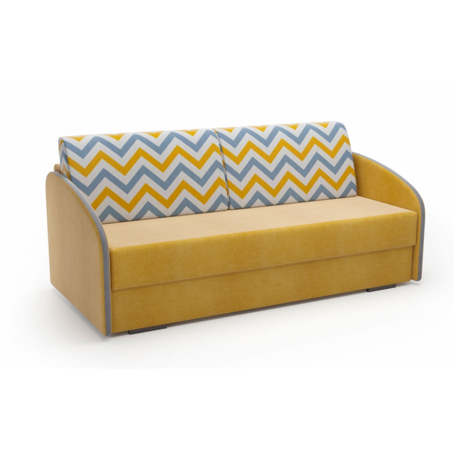 Диван Одри Ultra Mustard/Rikko Yellow/вставка Ultra Grey